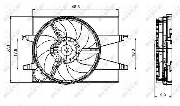 Вентилятор радиатора ford fiesta/fusion 01- mazda Оригинал