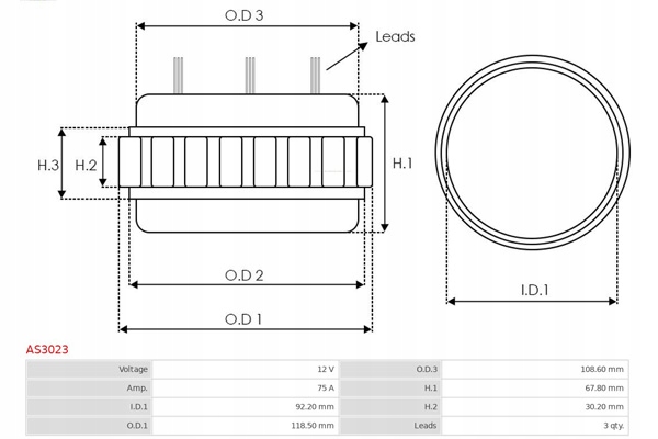 фото №3, Stator, генератор as-pl as3023