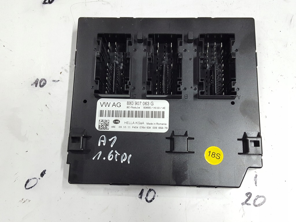 фото №1, Audi a1 8x 10-14r модуль блок управления блок управления бортовой сетью 8x0907063g