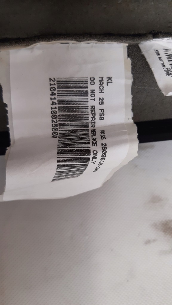 фото №11, Jeep cherokee kl обивка спинка сиденье правый перед