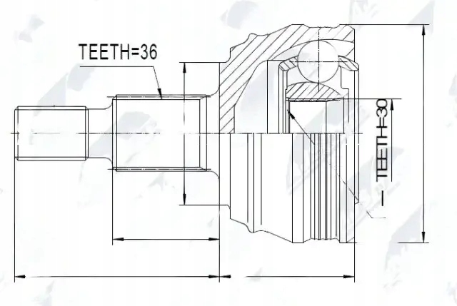 Купить Шрус  полуось npz-vw-007 nty audi a3 8l