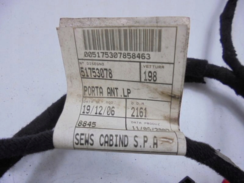 фото №11, Fiat bravo ii жгут дверь перед правая 51753078