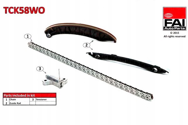 фото №1, Набір ланцюга розподільного валу fai autoparts tc2010k