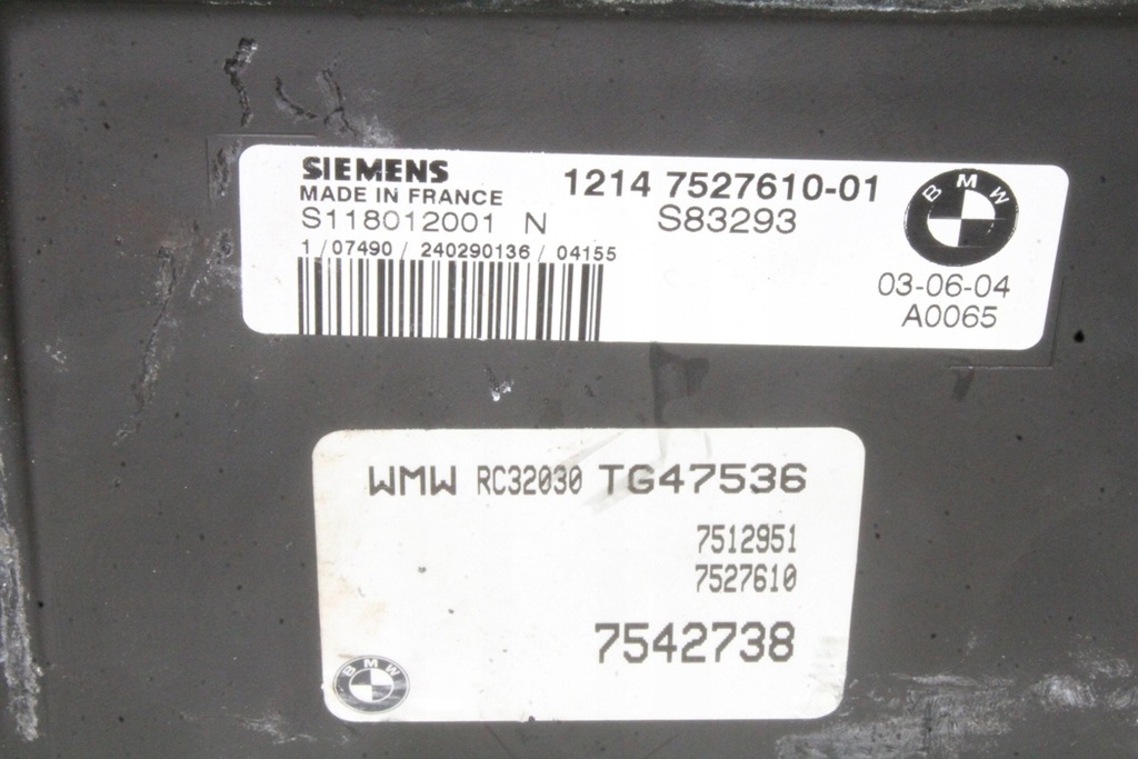 фото №1, Бортовой компьютер двигателя mini cooper r50, r53 7527610 1.4l бензиновый 55kw 2003