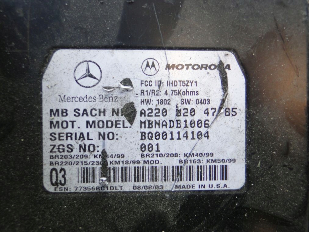 Mercedes sl r230 s w220 модуль телефону a2208204785 Оригінал