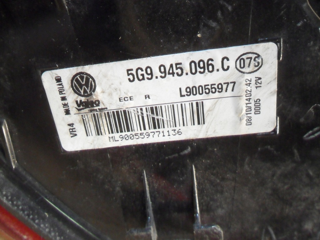 фото №10, Права лампа задня - vw golf vii 7 kombi - 5g9945096c