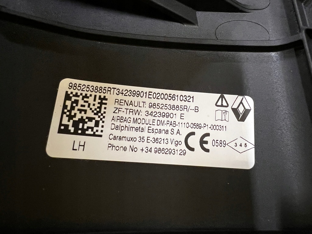 фото №9, Подушка подушка безпеки комплект dacia duster ii 2