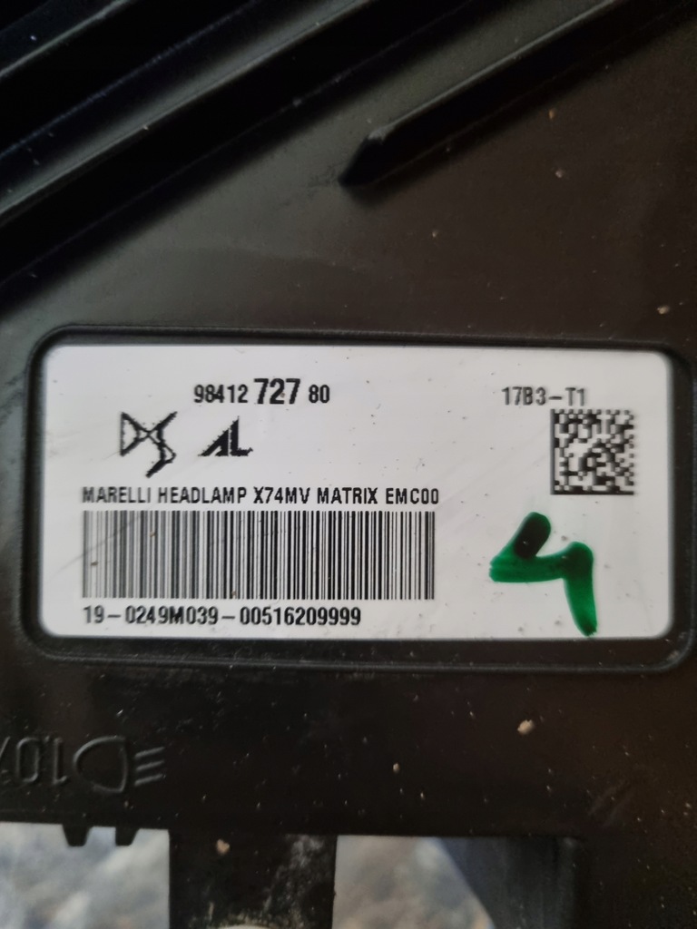 фото №2, Фара лампа citroen ds7 lift full led matrix