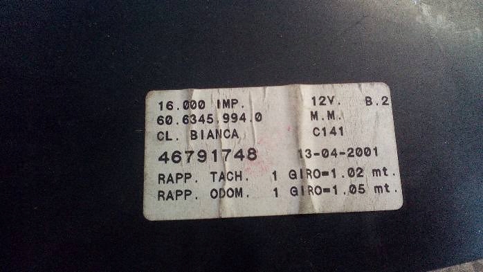 фото №8, Счетчик fiat brava 1,2 b 2001r.46791748 176440km