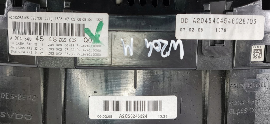 фото №6, Лічильник прилади mercedes w204 cdi a2045404548 euro