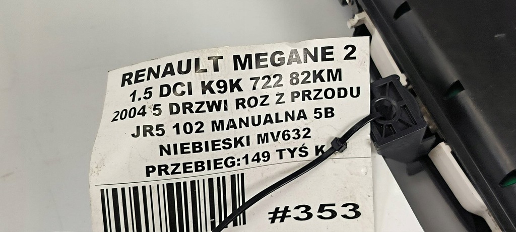 фото №7, Лічильник приладова панель 8200364588 renault megane ii