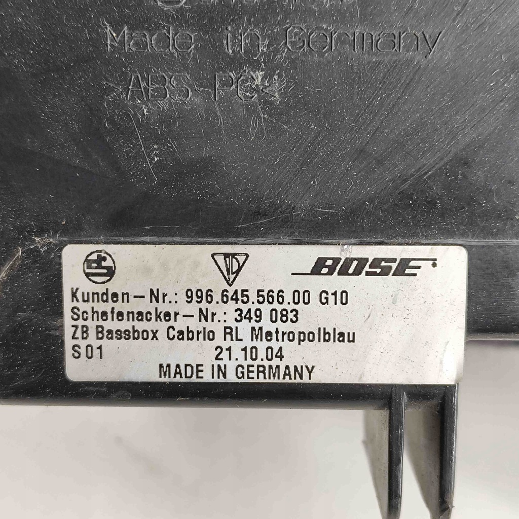 фото №8, Сабвуфер porsche 911 cabrio 996 99664556600 28034213 3.6l 254kw 2005