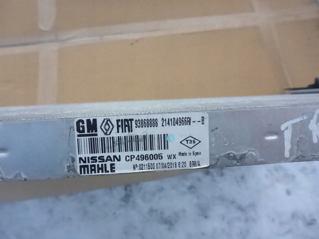 фото №12, Trafic iii vivaro b talento 1.6dci радіатор wody оригінал