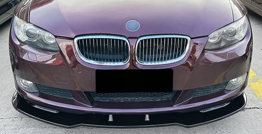 фото №10, Bmw e92 e93 2006-2013 чорний блиск накладка спліттер бампера звичайного