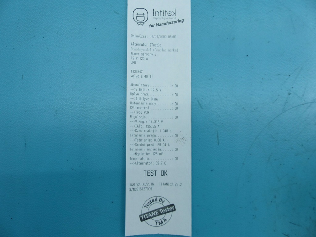 фото №8, Test генератор volvo s40 ii v50 c30 2.0d