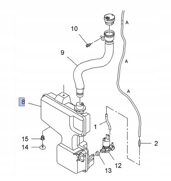фото №2, Бак омывателя renault trafic iii 14-