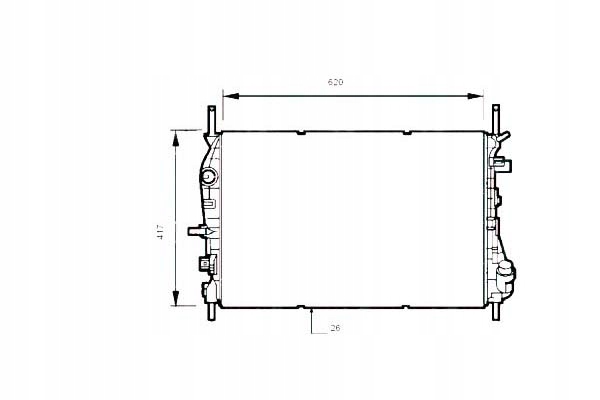 Купити Радіатор води ford mondeo 3 2.0tdci nrf 53741 радіатор, система