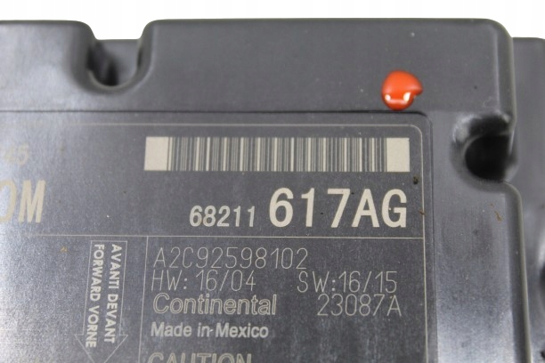 фото №7, Chrysler pacifica 17- блок керування подушка безпеки модуль 68211617af