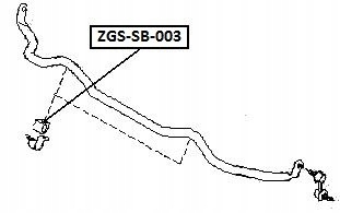фото №2, Гумовий елемент стабілізатора перед subaru tribeca 2004-