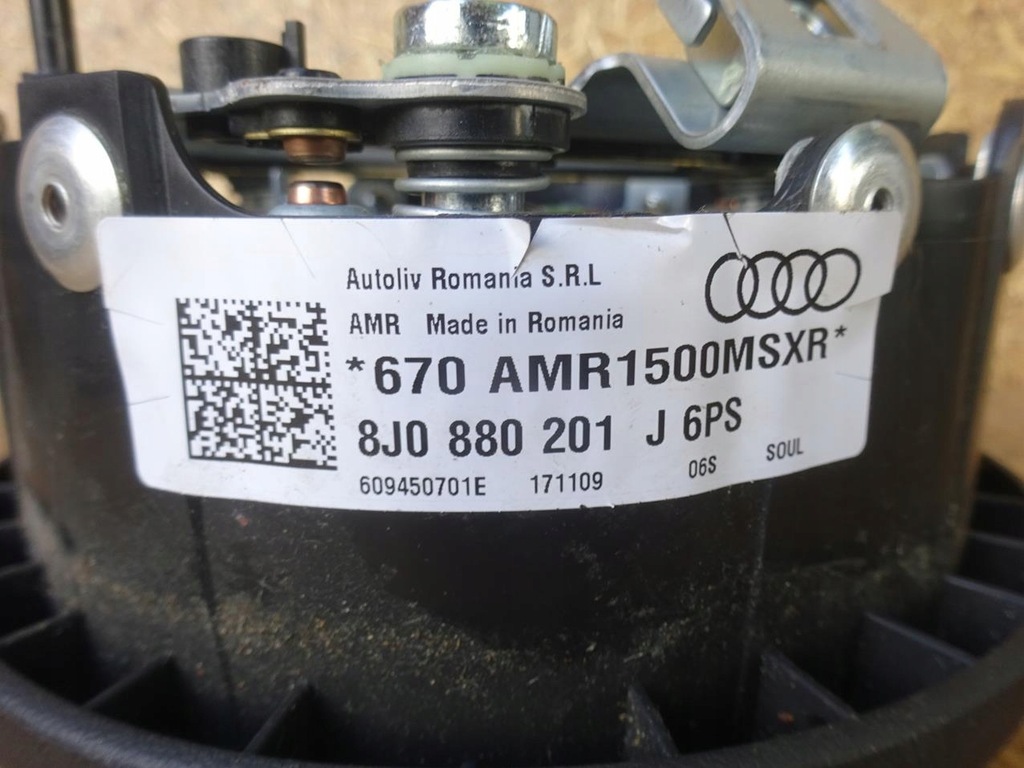 фото №8, Audi tt 8j 06-14 подушка безопасности подушка воздушная водителя 8j0880201j