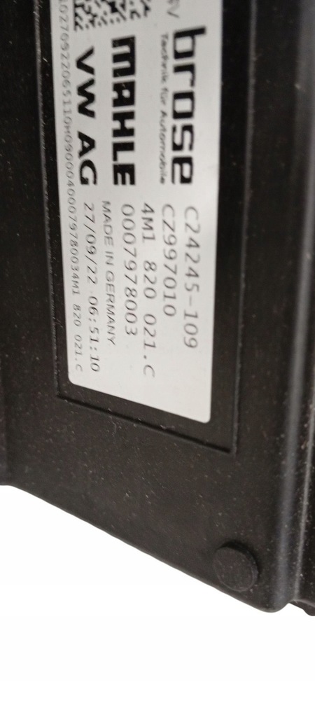 фото №8, 4m1820021c audi a6 c8 2018- отопитель вентилятор обдув