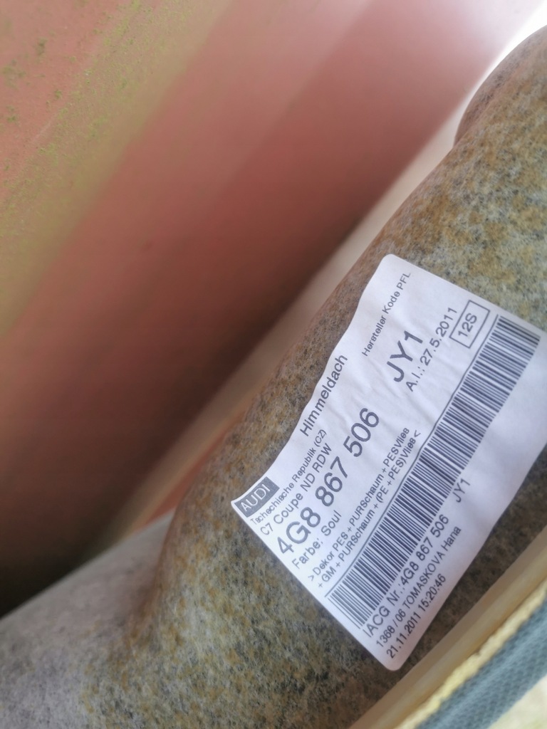 фото №6, Потолок s-line czarna стойки audi a7 4g c7