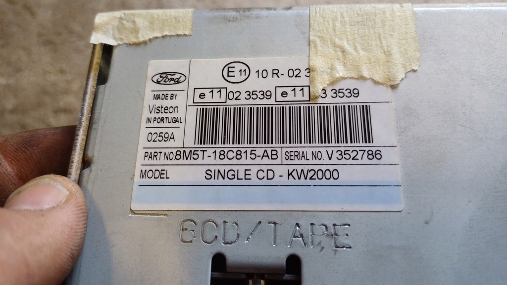 фото №5, Ford focus mk2 радіо з код 8m5t-18c815-ab