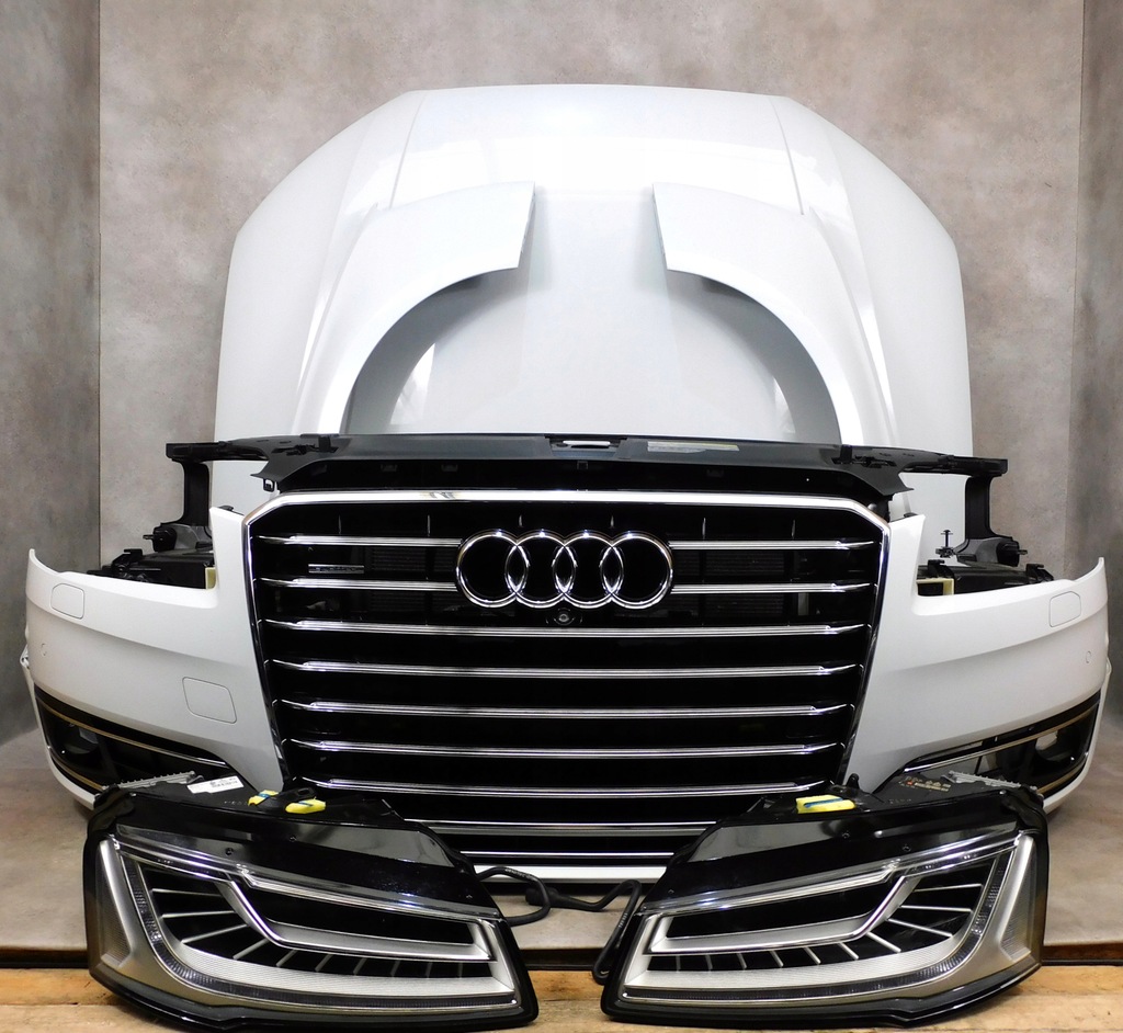 фото №1, Audi a8 d4 4h lift kompletny перед бампер лампы капот pas ls9r matrix