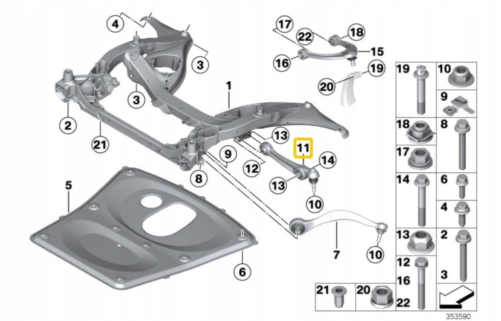 фото №6, Рычаг нижний с резиновый кронштейн правый bmw f10 f12 f13 оригинальный