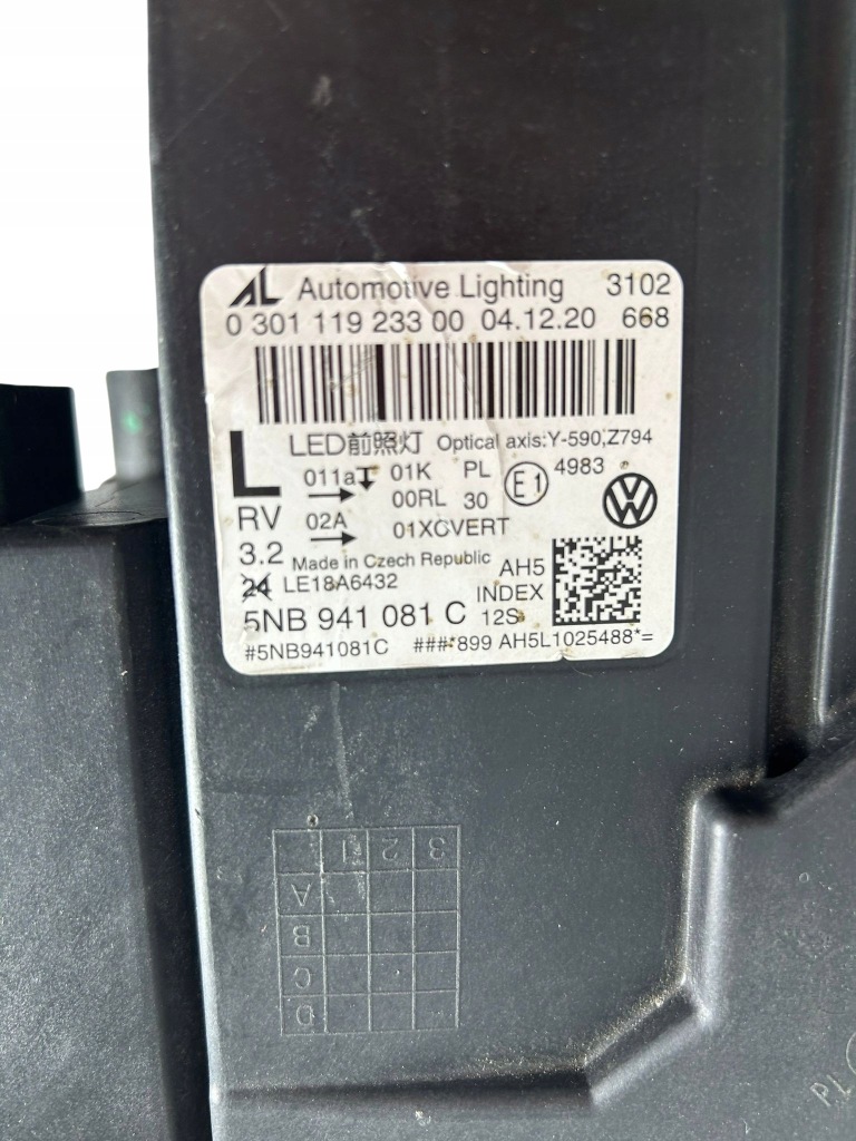 фото №13, Лампа led левая передняя vw 5nb941081c
