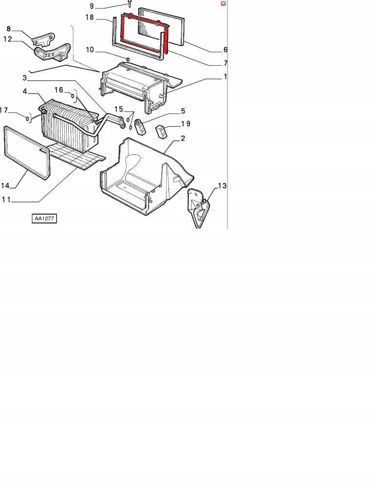 фото №5, Alfa romeo 166 lancia kappa рамка фильтра кабины оригинальный номер
