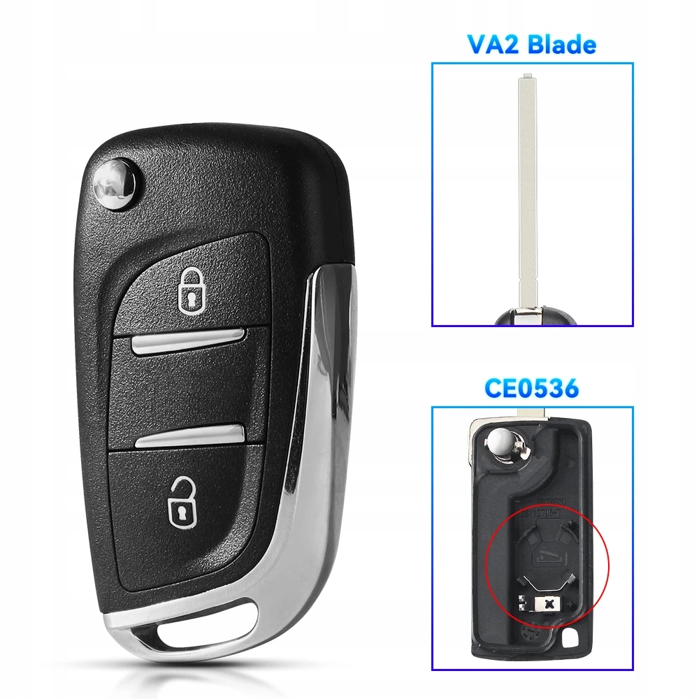 фото №1, Ce0536 ce0523 modified flip remote key shell for peugeot 307 408 308 26963