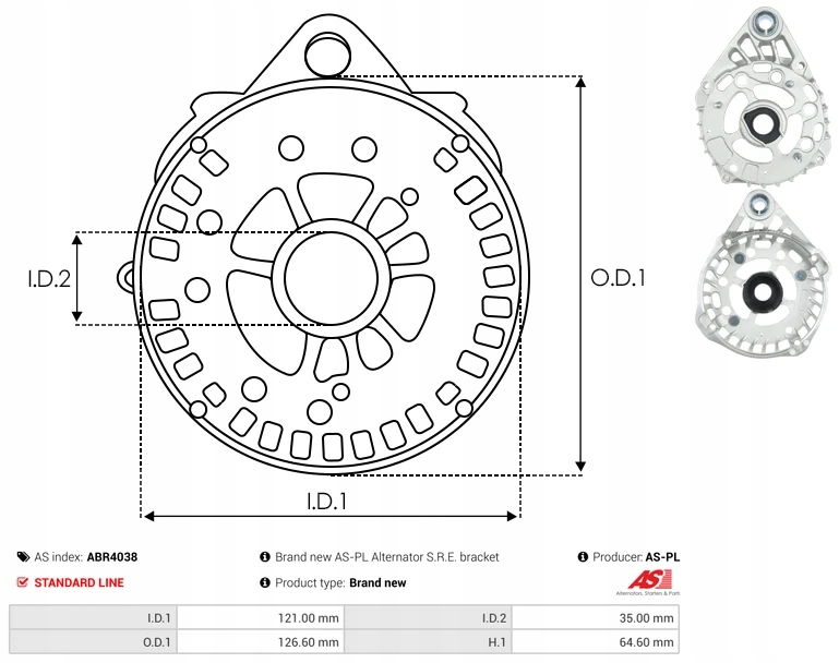 Задняя корпус генератора abr4038 mako denso magneti marelli as-pl Доставка