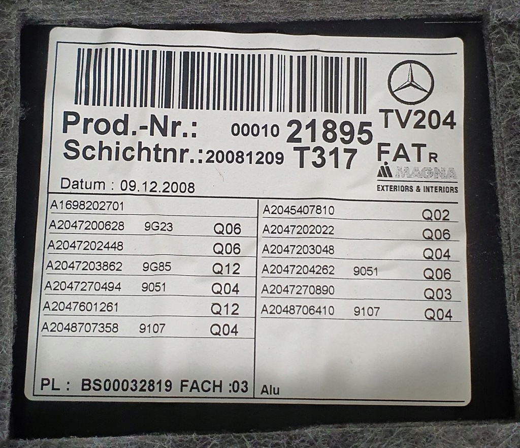 фото №8, Обивка дверь правый перед mercedes glk x204 euro