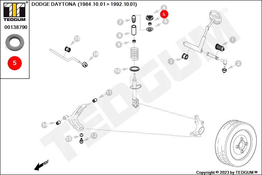 фото №11, Подушка амортизатора tedgum 00138790 4684418