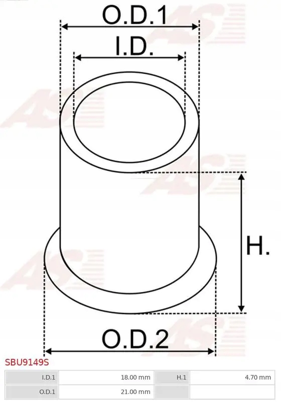 Втулка стартер sbu9149s as-pl Цена