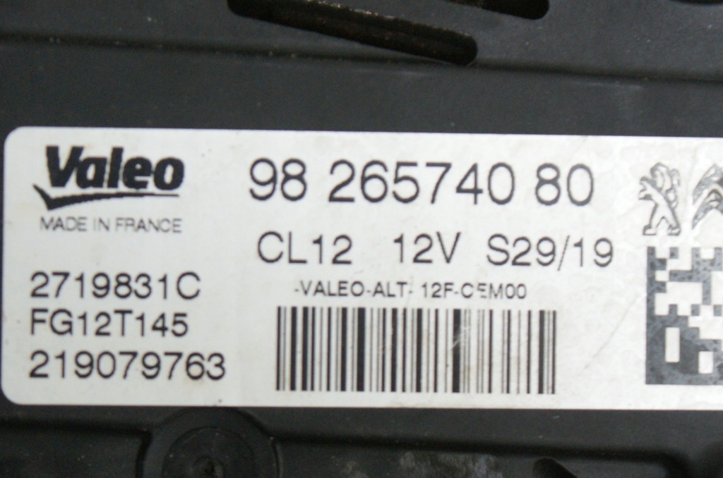 фото №4, Citroen 1.2 vti генератор 9826574080 2019r