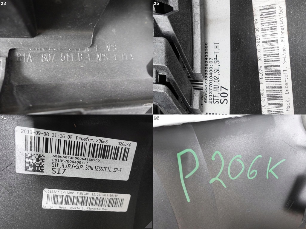 фото №12, Audi q2 sq2 s-line 81a 16- бампер задняя b.ładny