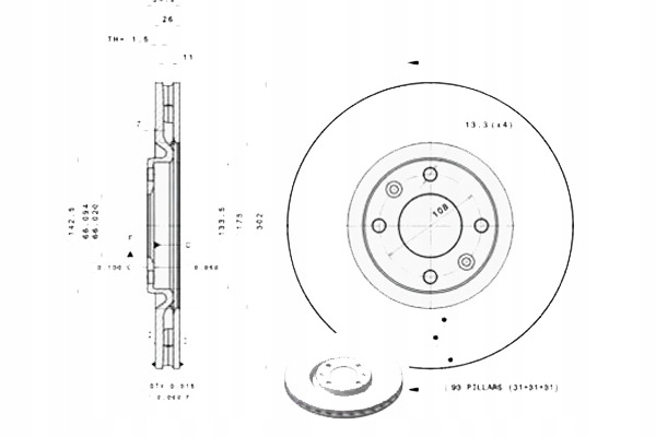 фото №1, Brembo 09.a185.11 диск тормозная