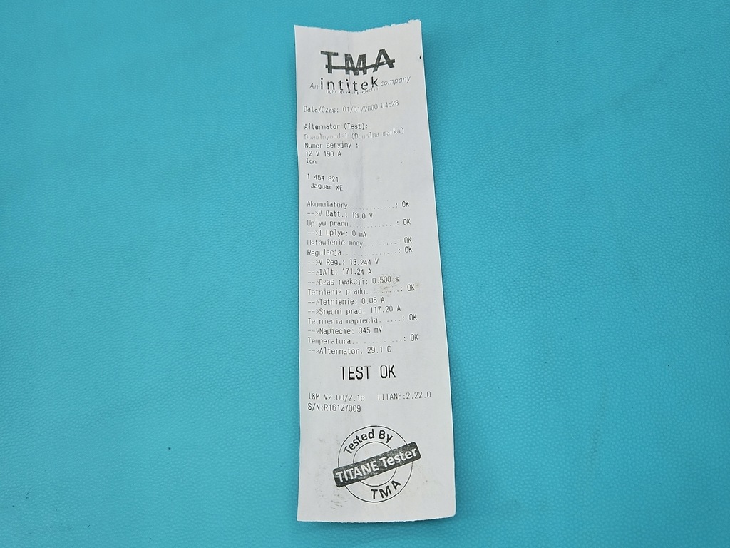 фото №7, Test генератор jaguar xe 0125813032 2.0d