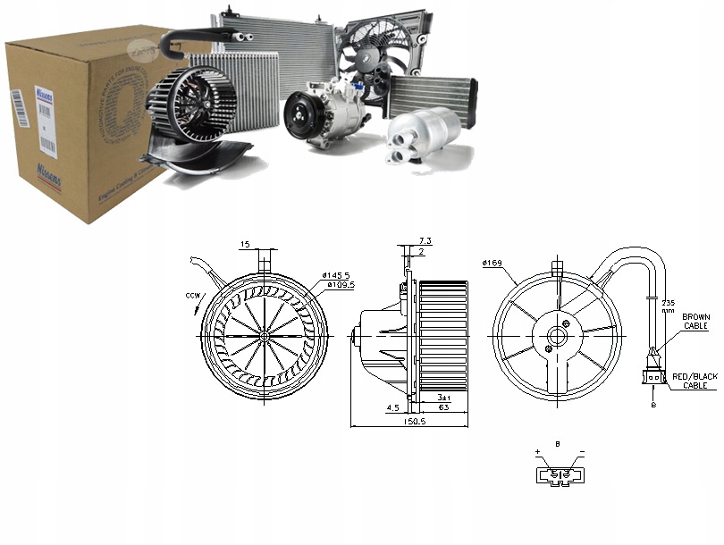 фото №1, Nissens воздуходувка vw transporter iv 1.9d-2.8 07.90-