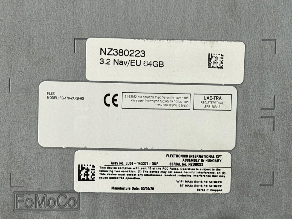 фото №11, Радио навигация считыватель дисплей комплект ford puma ii 2 lu5t-14g371-gkf