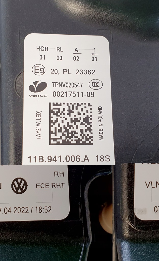 Id.4 лампа перед правая led 11b941006a с Разборки