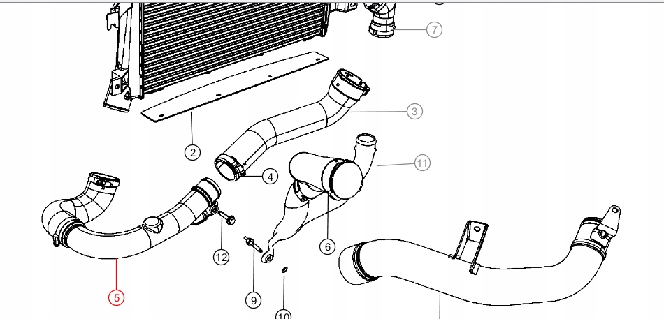 фото №6, Jeep compas труба wąż интеркулер 04891965ab