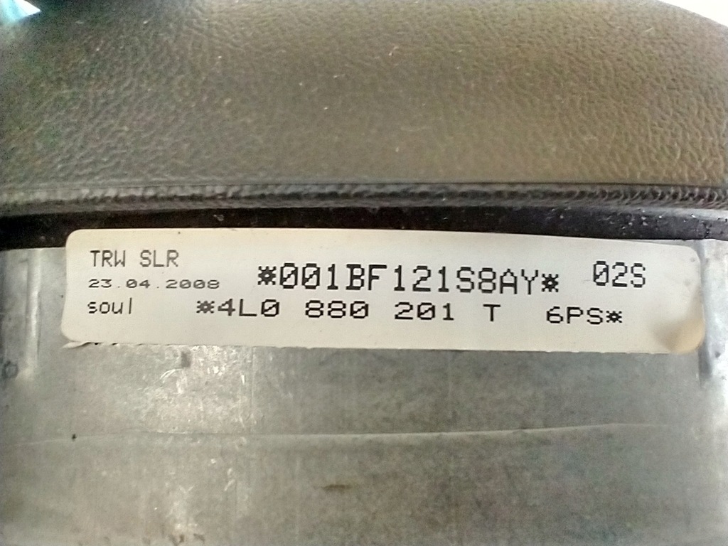 фото №12, Audi q7 4l i подушка воздушная подушка безопасности водителя 4l0880201t