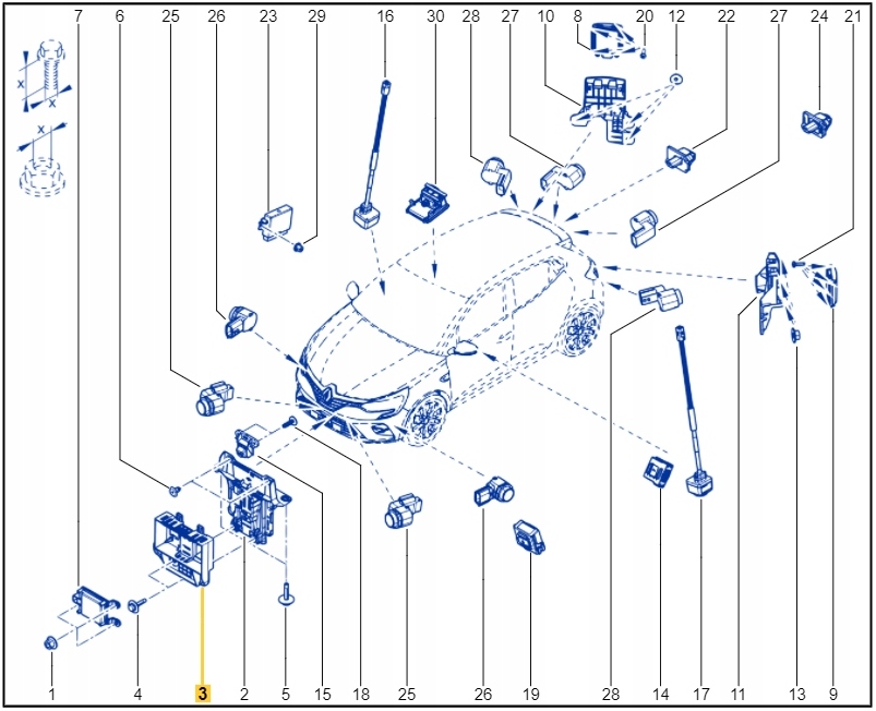 фото №3, Кронштейн кронштейн радара перед renault clio v 259977904r оригінал