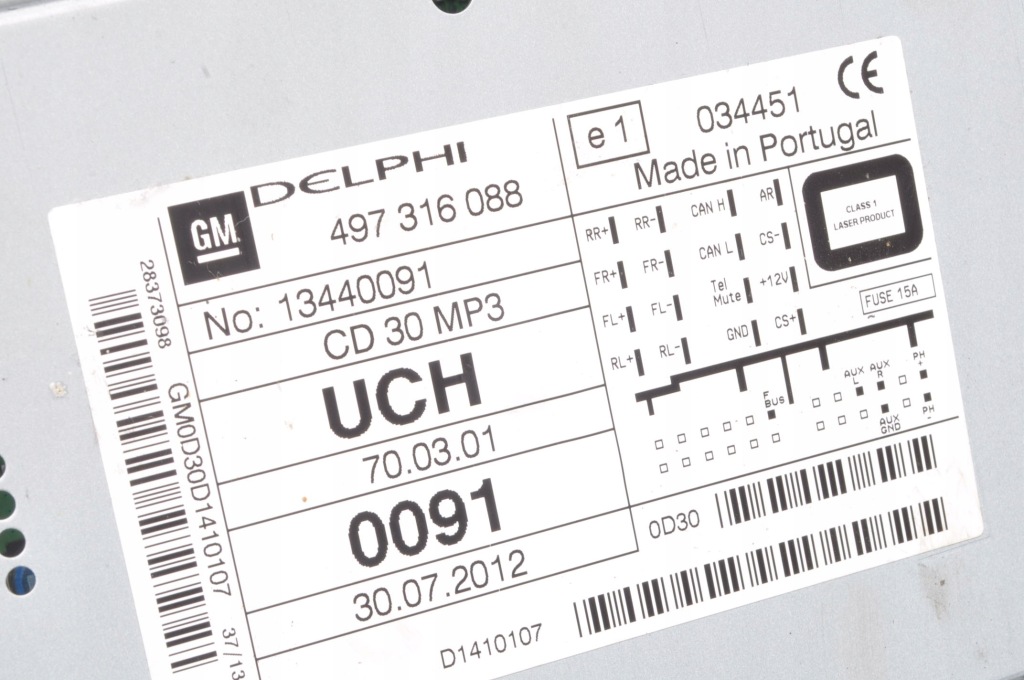 фото №5, Opel zafira b ii corsa d радио 13440091 lift