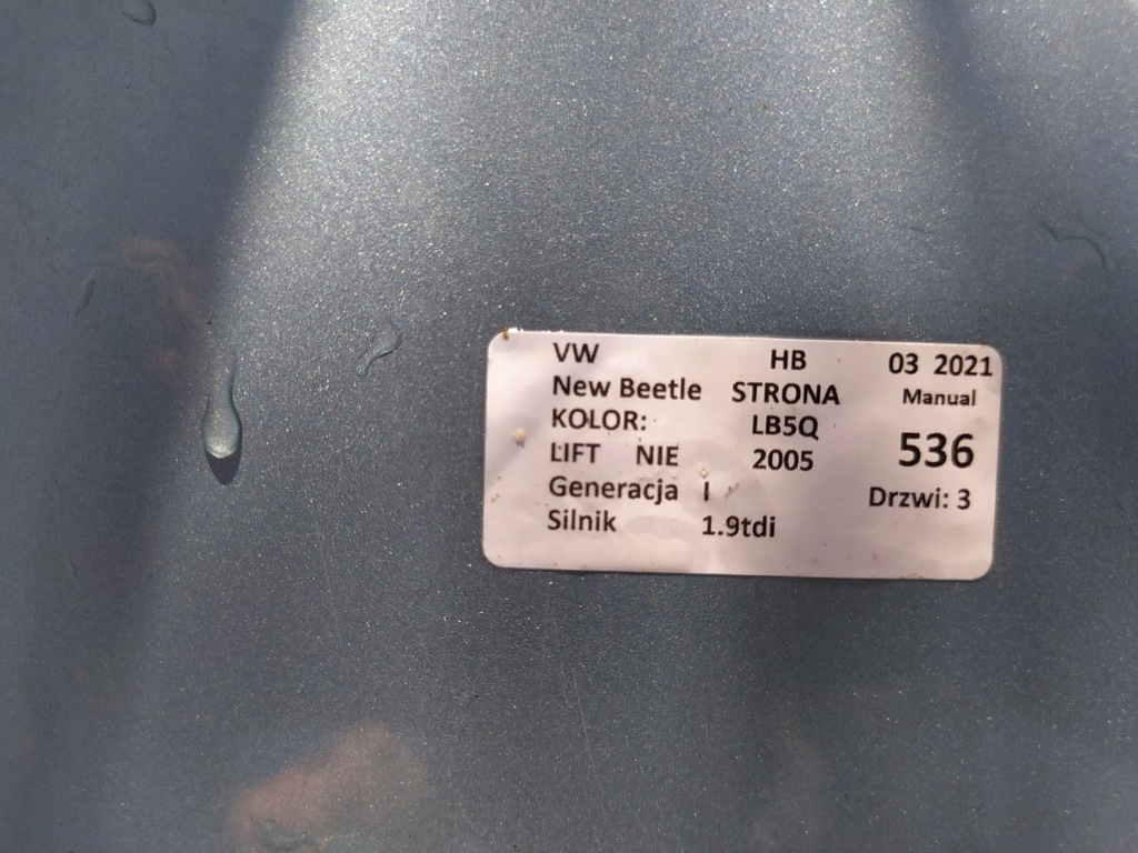 фото №6, Vw new beetle i крышка багажника задняя lb5q стекло