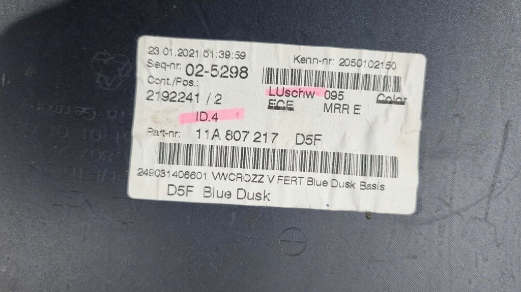 фото №10, Vw id.4 id 4 2021- бампер передний перед 11a807221