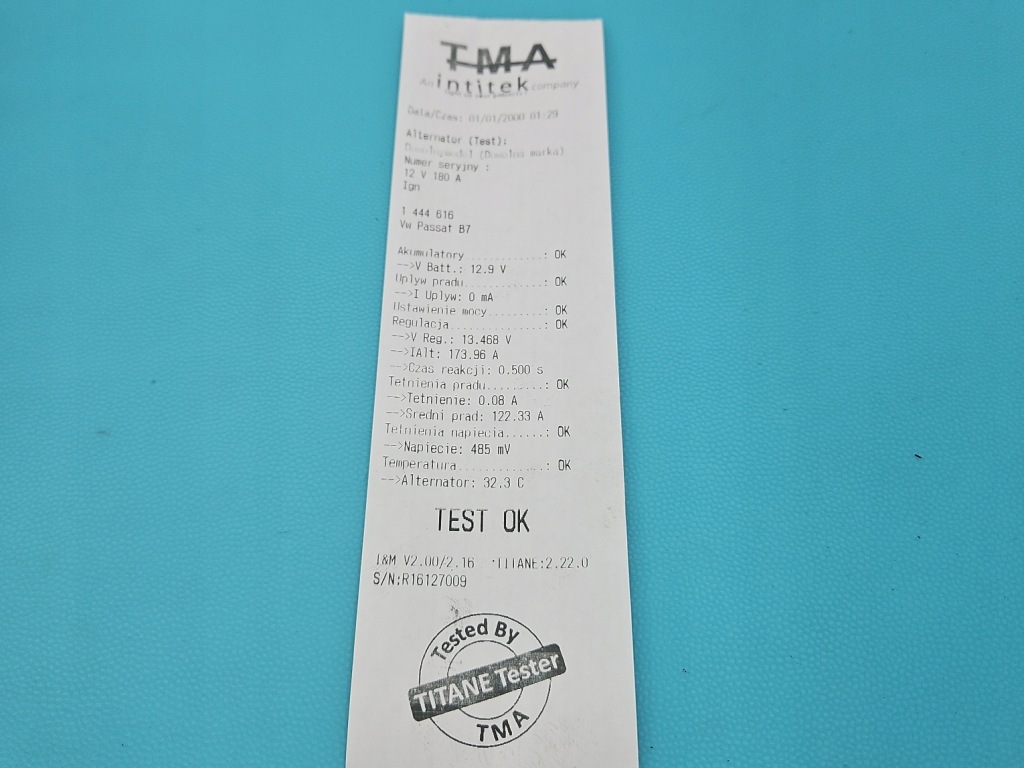 Test генератор vw passat b7 2.0 tdi cff Зі Шроту